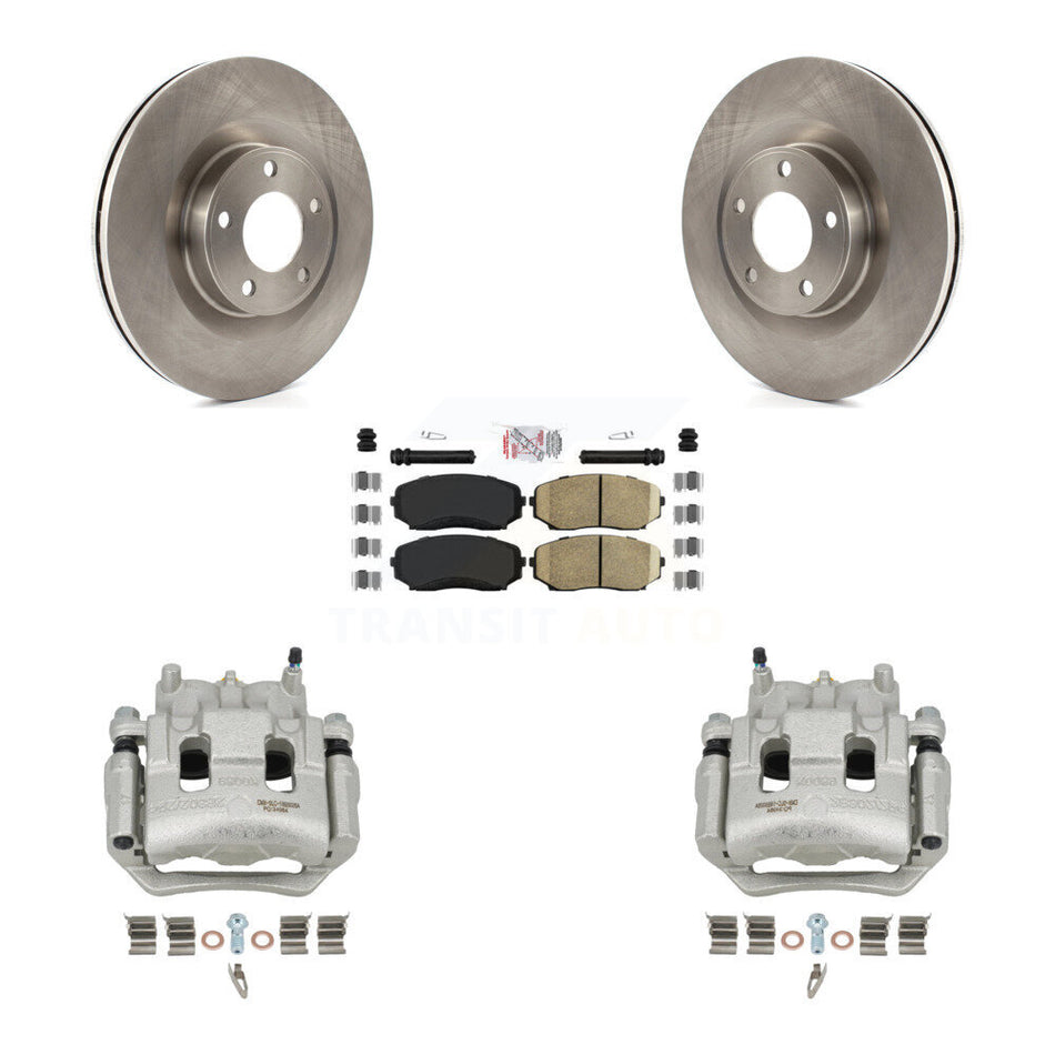 Front Disc Brake Caliper Rotors And Ceramic Pads Kit For Ford Edge Lincoln MKX KC8-100437N