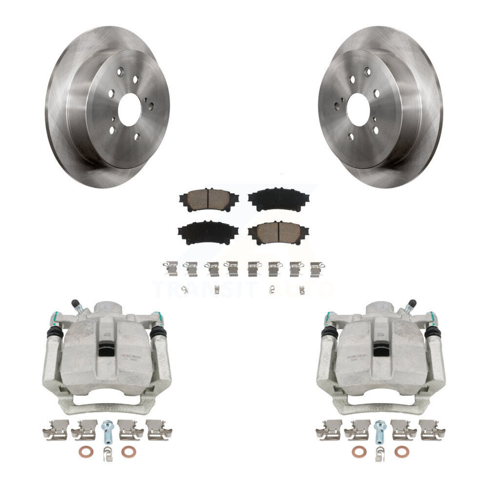 Rear Disc Brake Caliper Rotors And Ceramic Pads Kit For Toyota Highlander Sienna Lexus RX350 RX450h KC8-100439C by Transit Auto