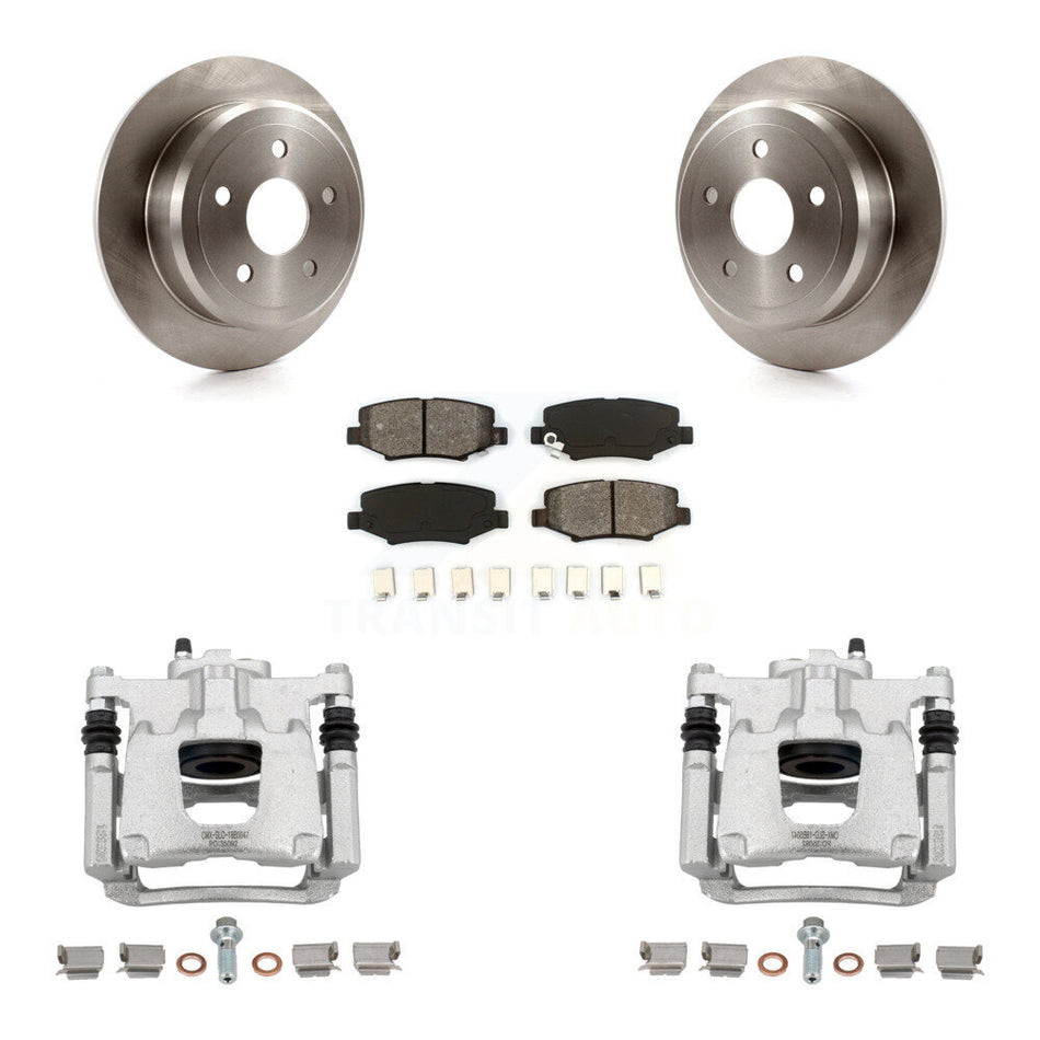 Rear Disc Brake Caliper Rotors And Semi-Metallic Pads Kit For Jeep Wrangler JK KC8-100440S