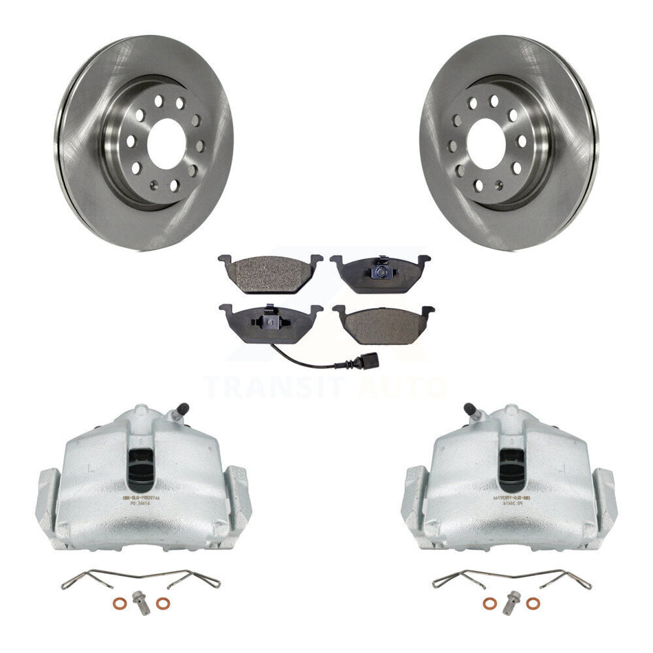 Front Disc Brake Caliper Rotors And Ceramic Pads Kit For Volkswagen Jetta With 280mm Diameter Rotor KC8-100440T