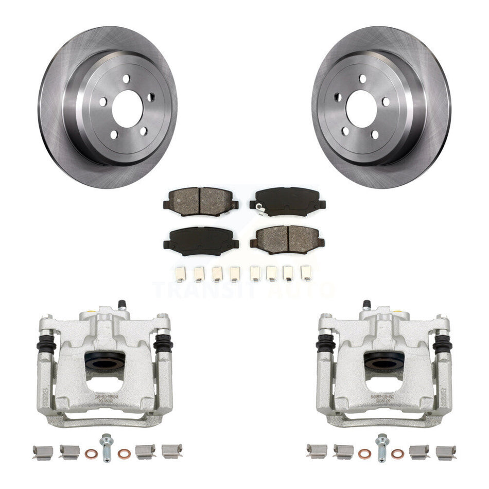 Rear Disc Brake Caliper Rotors And Semi-Metallic Pads Kit For Jeep Liberty Dodge Nitro KC8-100441S