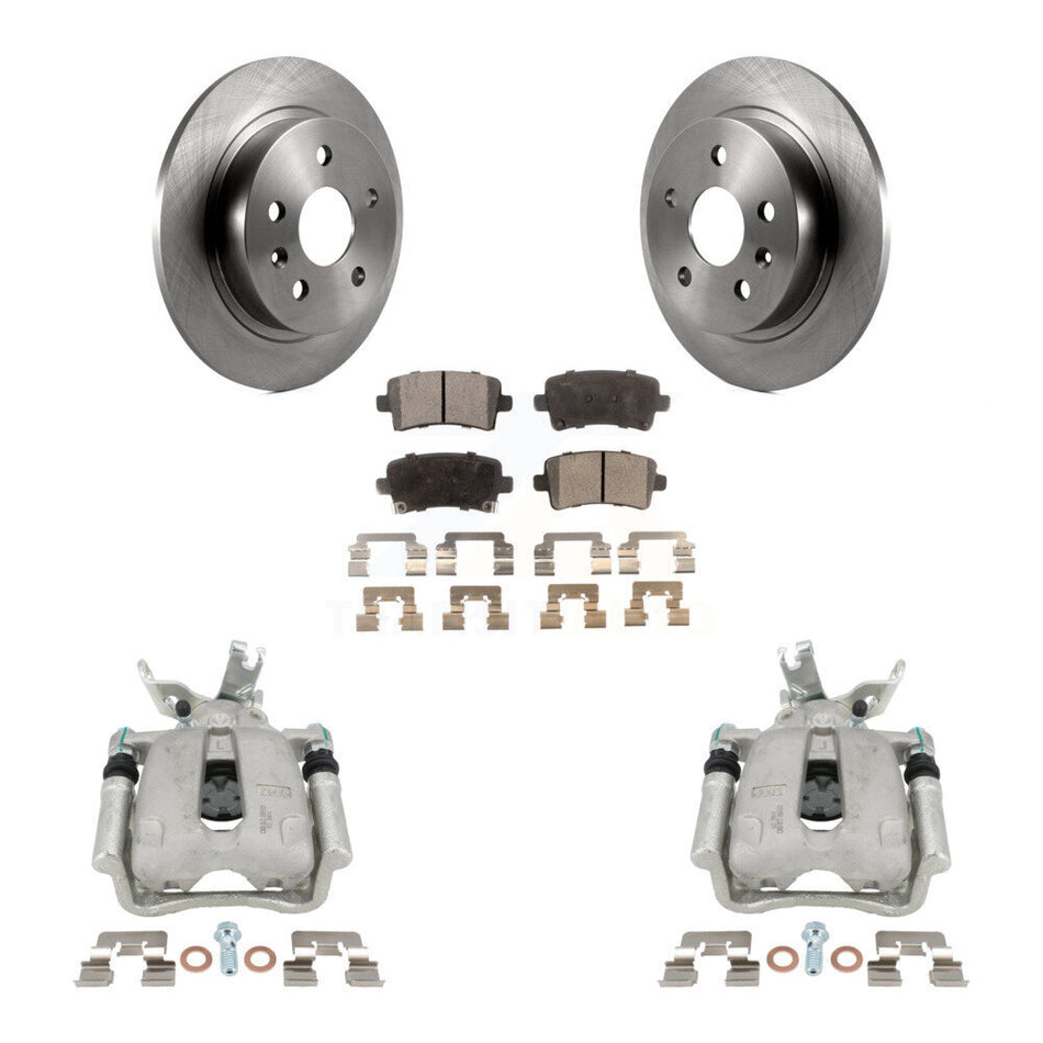 Rear Disc Brake Caliper Rotors And Semi-Metallic Pads Kit For Chevrolet Malibu Limited KC8-100442P