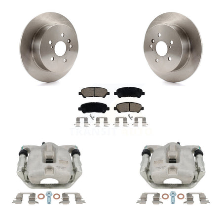 Rear Disc Brake Caliper Rotors And Ceramic Pads Kit For 2008-2013 Toyota Highlander KC8-100445C