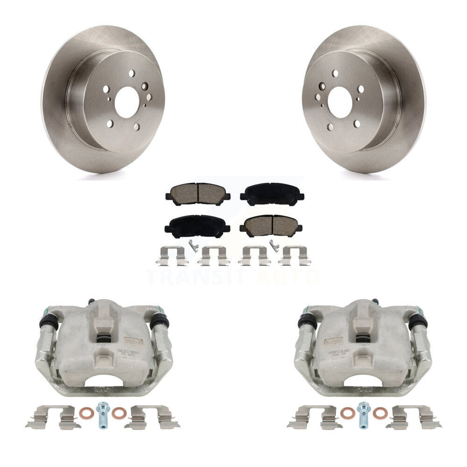 Rear Disc Brake Caliper Rotors And Ceramic Pads Kit For 2008-2013 Toyota Highlander KC8-100445C
