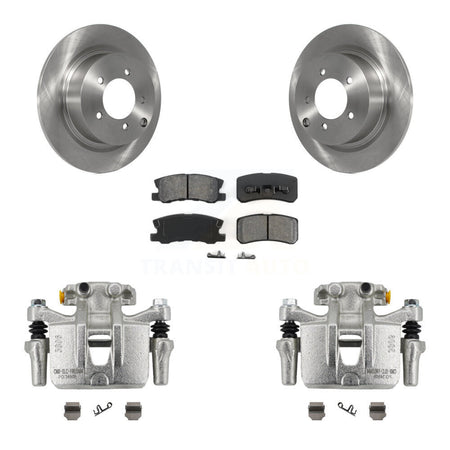 Rear Disc Brake Caliper Rotors And Semi-Metallic Pads Kit For Mitsubishi Outlander KC8-100445S
