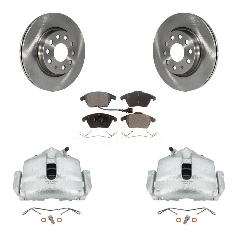 Front Disc Brake Caliper Rotors And Ceramic Pads Kit For Volkswagen GTI Audi A3 Quattro With 280mm Diameter Rotor KC8-100445T