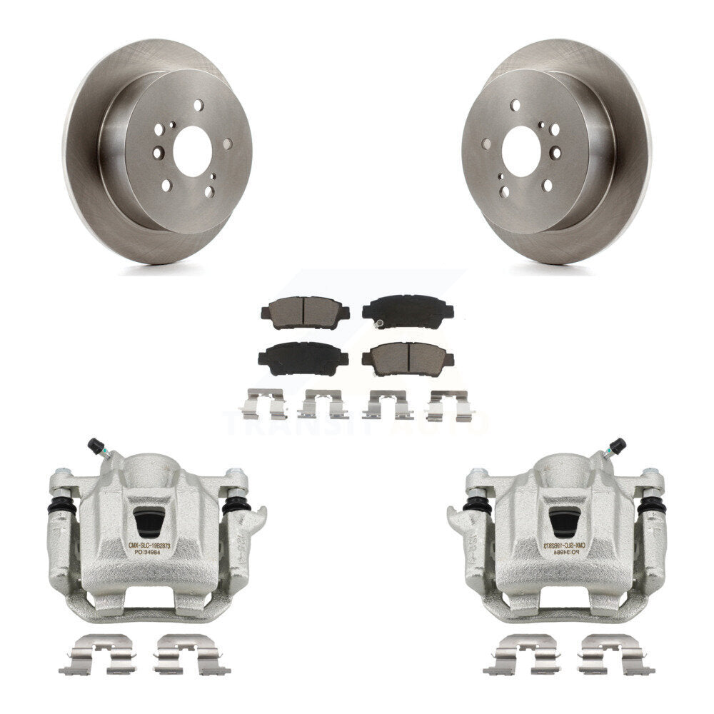Rear Disc Brake Caliper Rotors And Ceramic Pads Kit For 2004-2010 Toyota Sienna KC8-100446C
