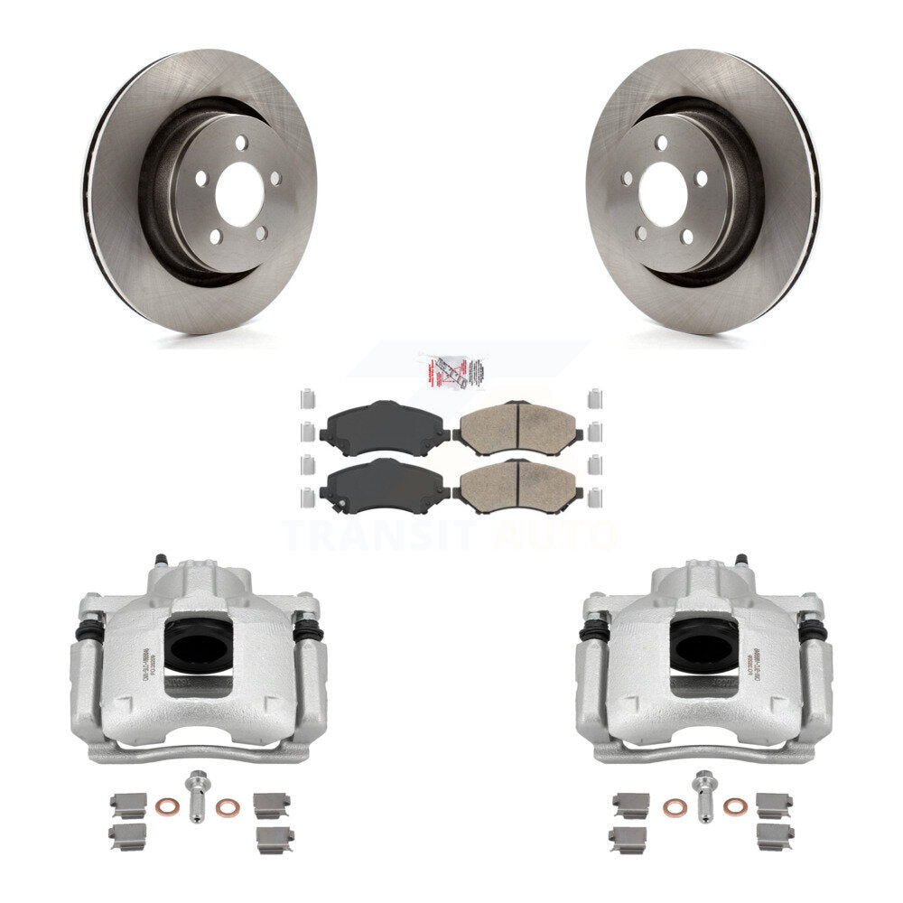 Front Disc Brake Caliper Rotors And Ceramic Pads Kit For Dodge Nitro KC8-100446N