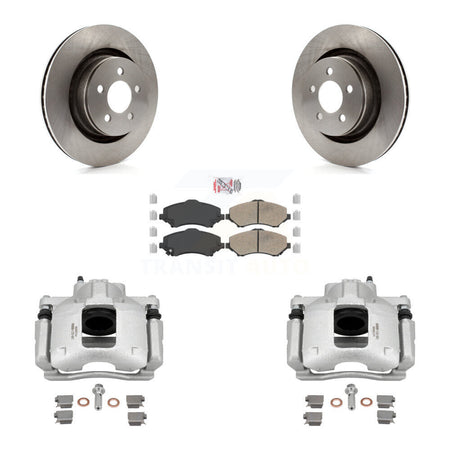 Front Disc Brake Caliper Rotors And Ceramic Pads Kit For Dodge Nitro KC8-100446N
