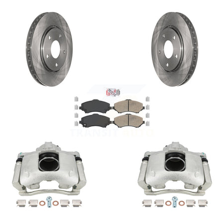 Front Disc Brake Caliper Rotors And Ceramic Pads Kit For 2009-2011 Dodge Journey KC8-100448N by Transit Auto