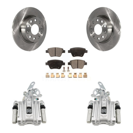 Rear Disc Brake Caliper Rotor And Semi-Metallic Pad Kit For Volkswagen Jetta Beetle Golf KC8-100450P