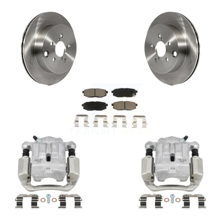 Rear Disc Brake Caliper Rotors And Ceramic Pads Kit For 2014-2018 Subaru Forester 2.0L KC8-100454C