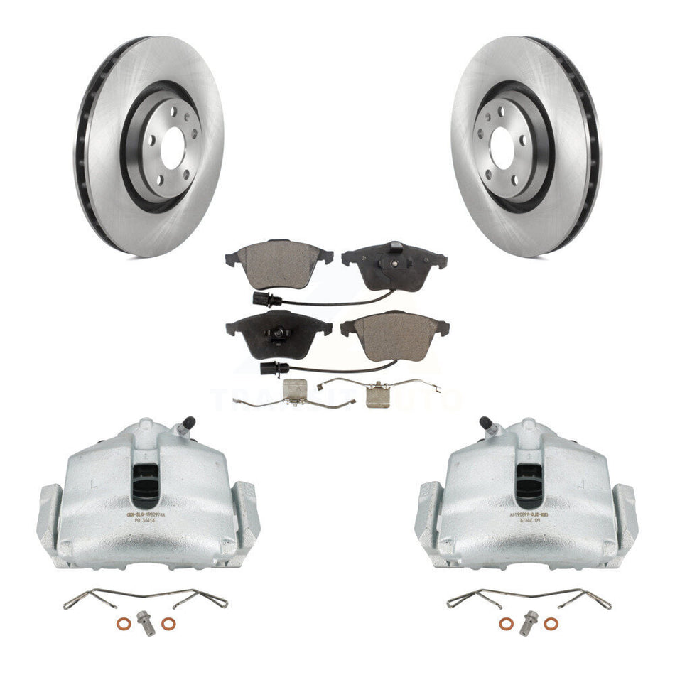 Front Disc Brake Caliper Rotors And Ceramic Pads Kit For Audi TT Quattro With 340mm Diameter Rotor KC8-100454T