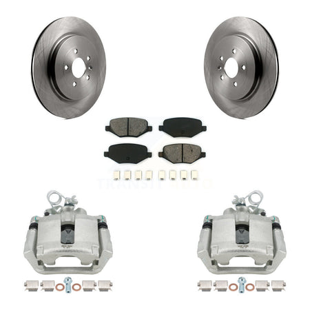 Rear Brake Caliper Rotors Semi-Metallic Pad Kit For Ford Explorer Police Interceptor MKS KC8-100455S