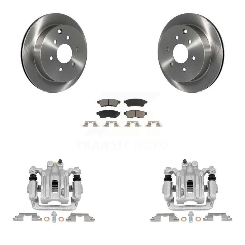 Rear Disc Brake Caliper Rotors Ceramic Pad Kit For Nissan Frontier Xterra Suzuki Equator KC8-100456C