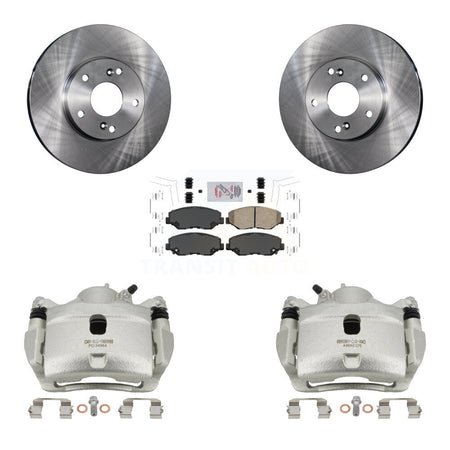 Front Disc Brake Caliper Rotors And Ceramic Pads Kit For Honda Civic CR-Z KC8-100456N