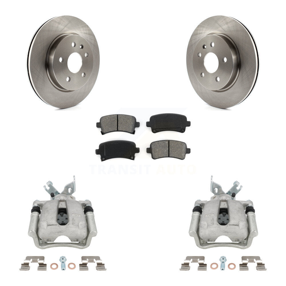 Rear Disc Brake Caliper Rotors And Semi-Metallic Pads Kit For Buick Regal LaCrosse 2.4L KC8-100459S