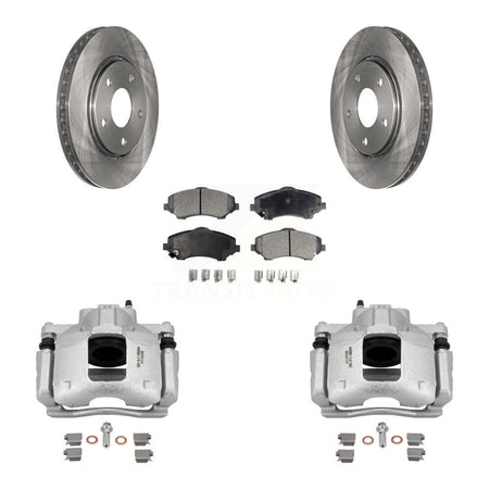 Front Brake Caliper Rotor Ceramic Pad Kit For Dodge Grand Caravan Chrysler Town & Routan KC8-100459T