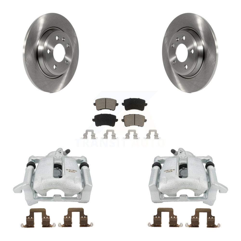 Rear Disc Brake Caliper Rotors And Ceramic Pads Kit For Audi Q5 A4 Quattro A5 KC8-100460C by Transit Auto