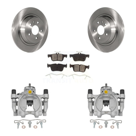 Rear Disc Brake Caliper Rotors And Semi-Metallic Pads Kit For Ford Fusion Lincoln MKZ KC8-100461S