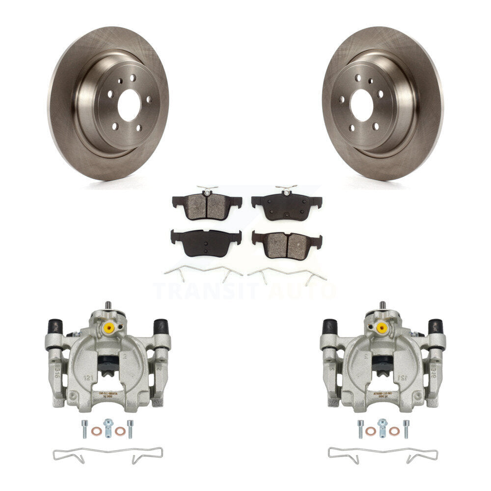 Rear Brake Caliper Rotors & Semi-Metallic Pad Kit For Ford Escape Fusion Lincoln MKC MKX KC8-100462S