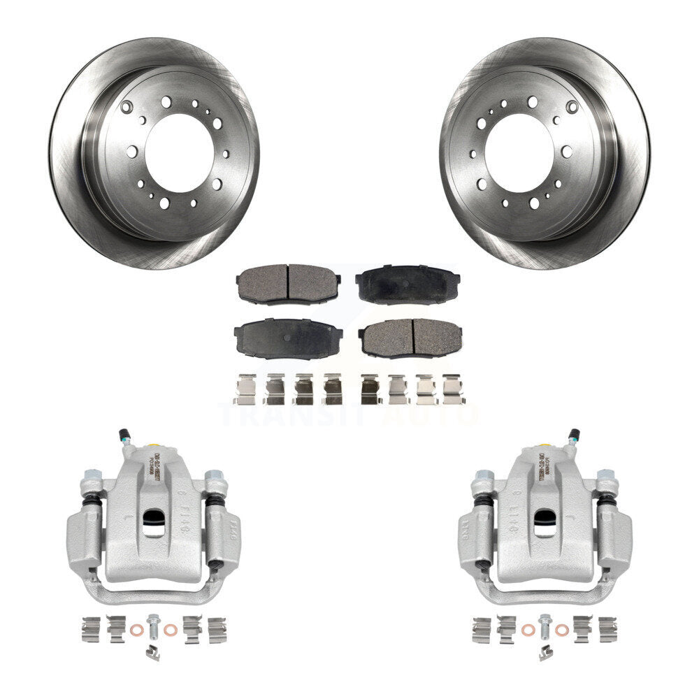 Rear Disc Brake Caliper Rotors And Semi-Metallic Pads Kit For Toyota Tundra Sequoia KC8-100463P