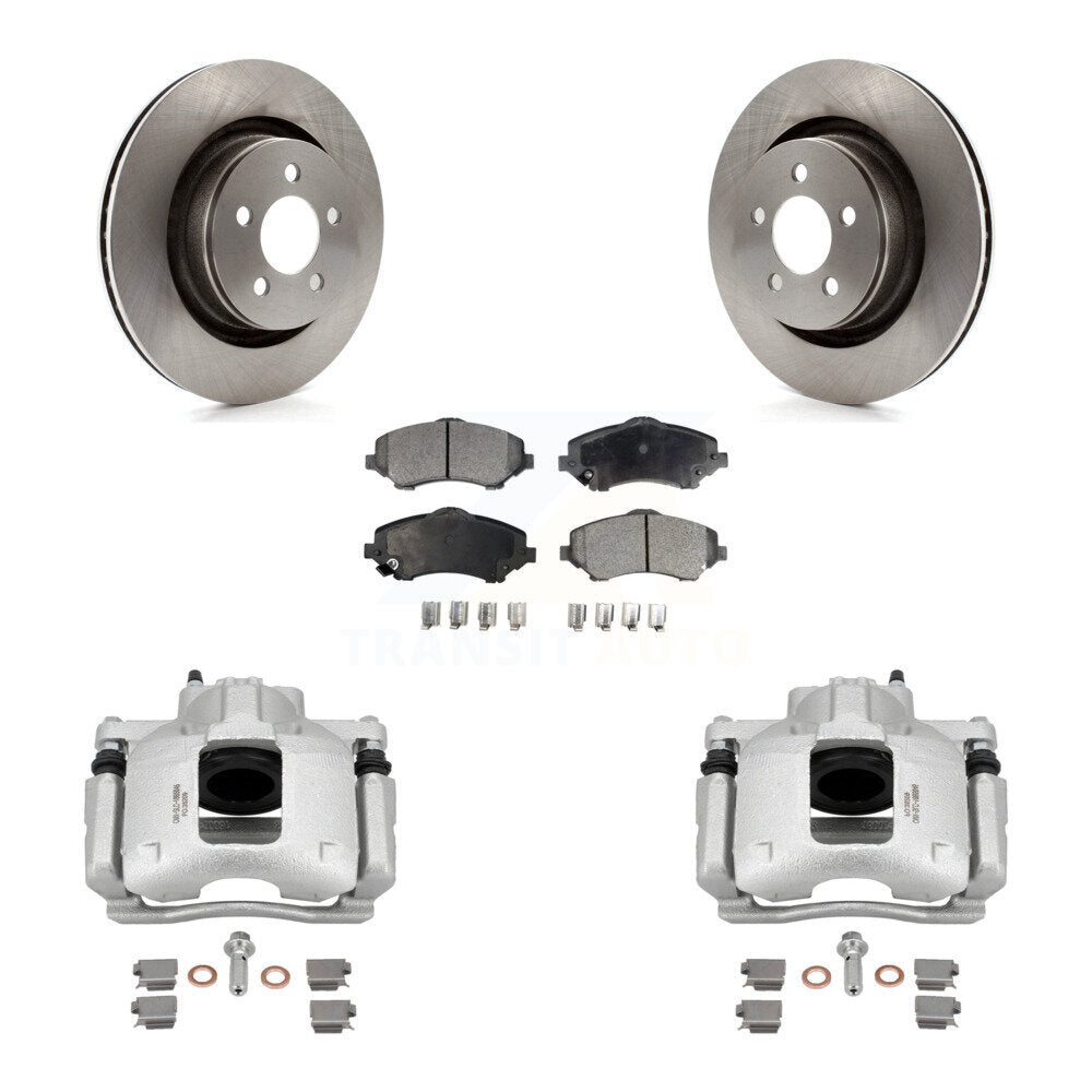 Front Disc Brake Caliper Rotors And Ceramic Pads Kit For Dodge Nitro KC8-100463T
