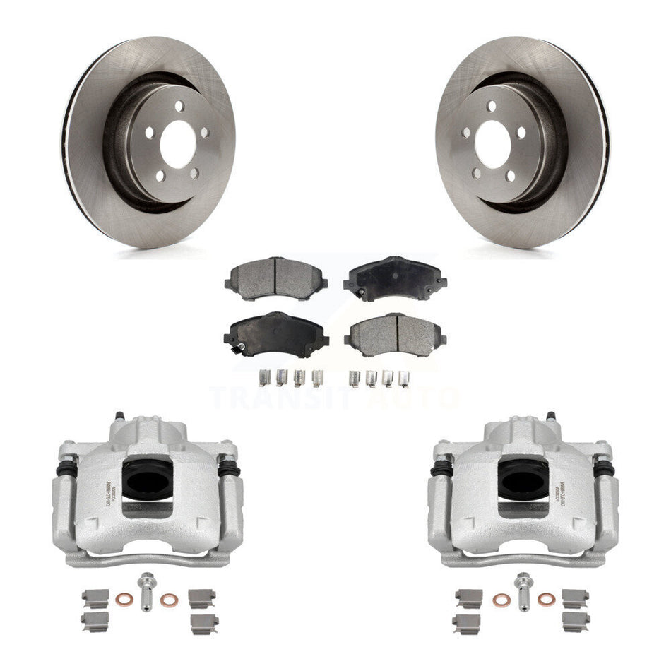 Front Disc Brake Caliper Rotors And Ceramic Pads Kit For Dodge Nitro KC8-100463T