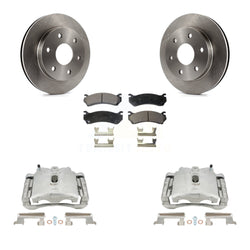Front Brake Caliper Rotor Ceramic Pad Kit For Chevrolet Silverado 1500 GMC Tahoe Sierra Suburban Yukon Avalanche XL Cadillac Classic Escalade Express Astro ESV EXT Savana 2500 KC8-100465T