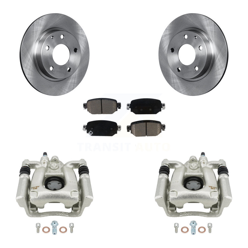 Rear Disc Brake Caliper Rotors And Ceramic Pads Kit For Mazda 3 Sport KC8-100466C