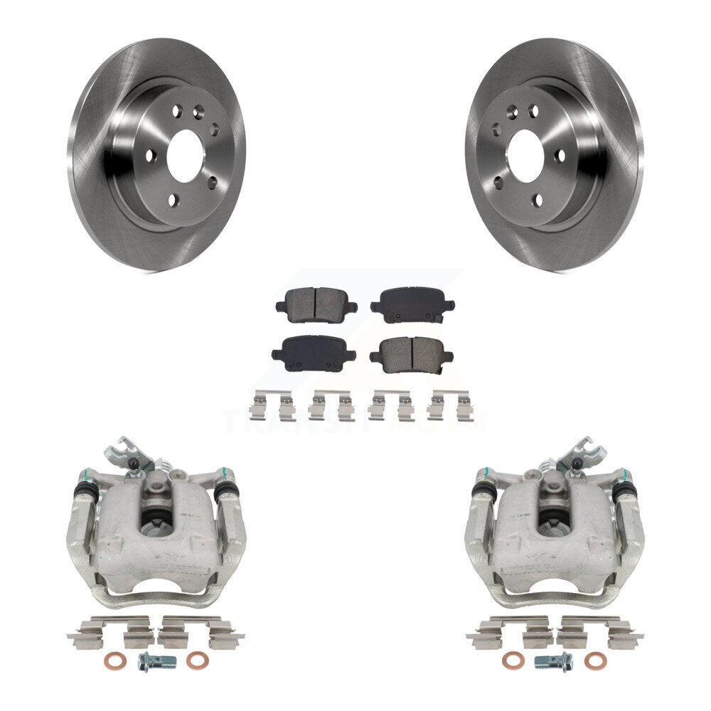 Rear Disc Brake Caliper Rotors And Semi-Metallic Pads Kit For 2016 Chevrolet Cruze With 268mm Diameter Rotor KC8-100466S by Transit Auto