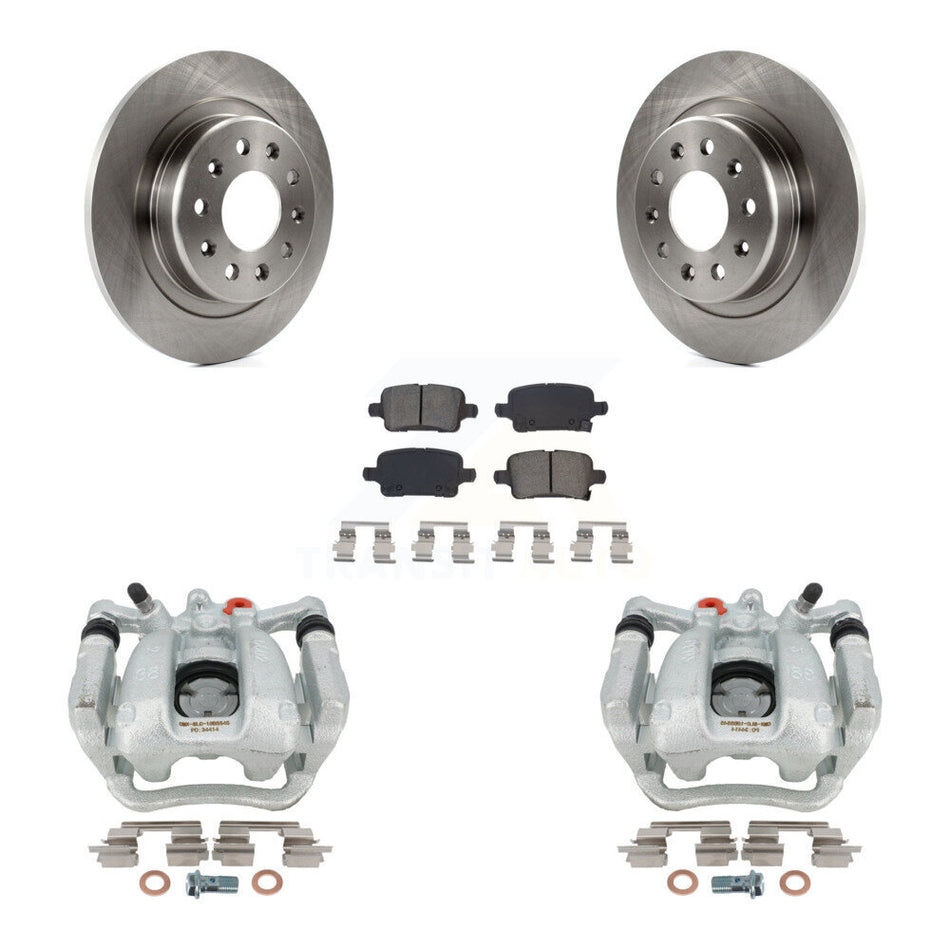 Rear Disc Brake Caliper Rotors And Semi-Metallic Pads Kit For Buick LaCrosse Regal TourX KC8-100468S