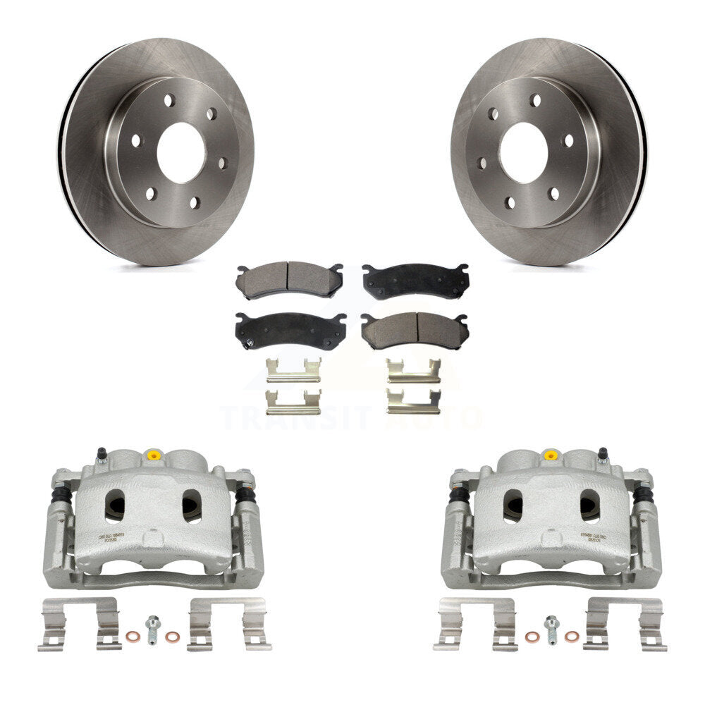 Front Brake Caliper Rotors Ceramic Pad Kit For Chevrolet Silverado 1500 Disc rear brakes KC8-100468T