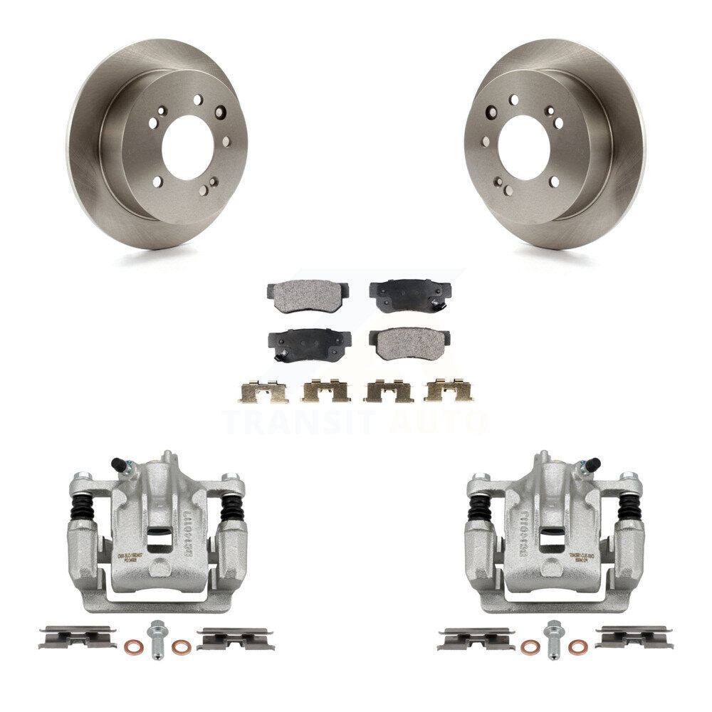 Rear Disc Brake Caliper Rotors And Semi-Metallic Pads Kit For Hyundai Elantra KC8-100469P