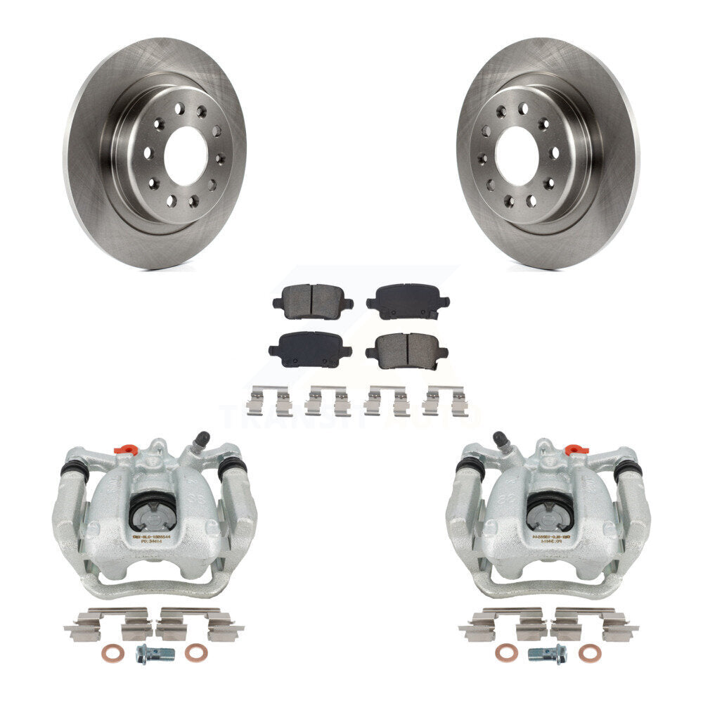 Rear Disc Brake Caliper Rotors And Semi-Metallic Pads Kit For 2018-2020 Chevrolet Equinox GMC Terrain KC8-100469S by Transit Auto