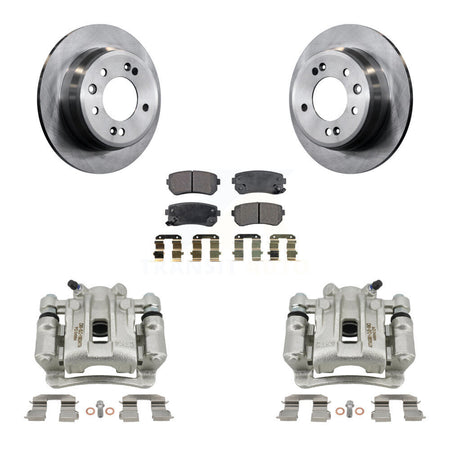 Rear Disc Brake Caliper Rotors And Semi-Metallic Pads Kit For Hyundai Elantra KC8-100470P