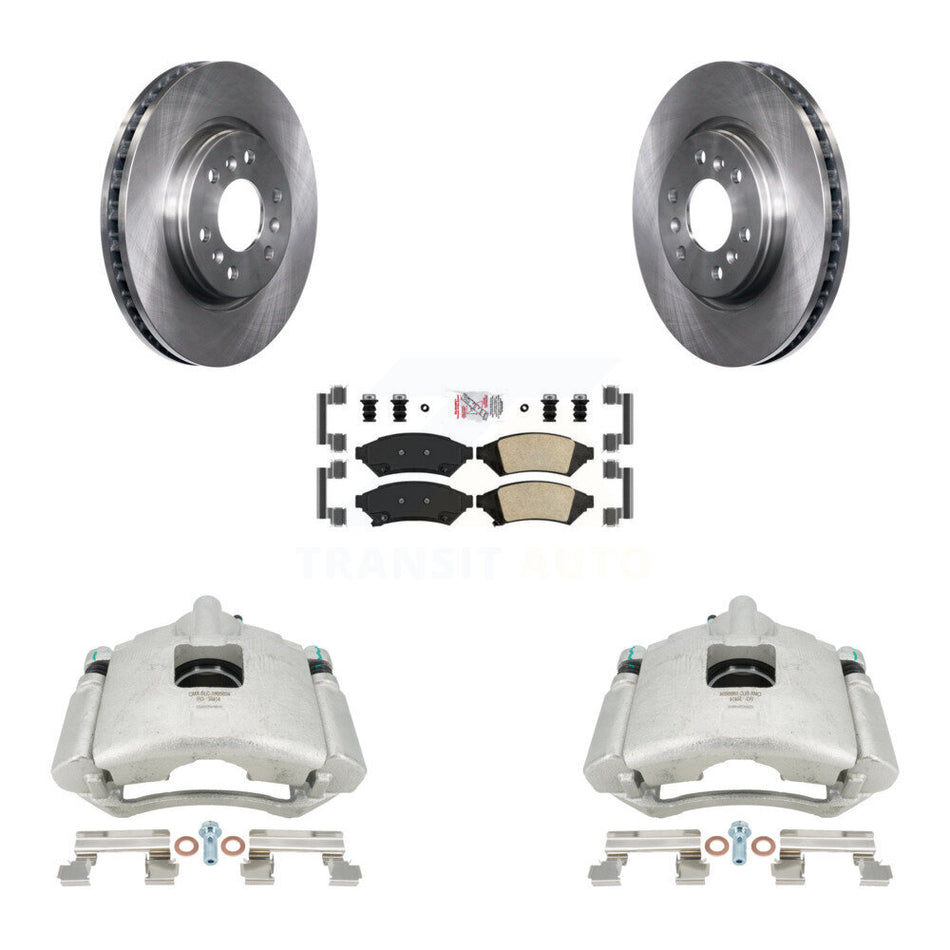 Front Disc Brake Caliper Rotors And Ceramic Pads Kit For Chevrolet Uplander Buick Terraza Pontiac Montana Saturn Relay KC8-100471N by Transit Auto