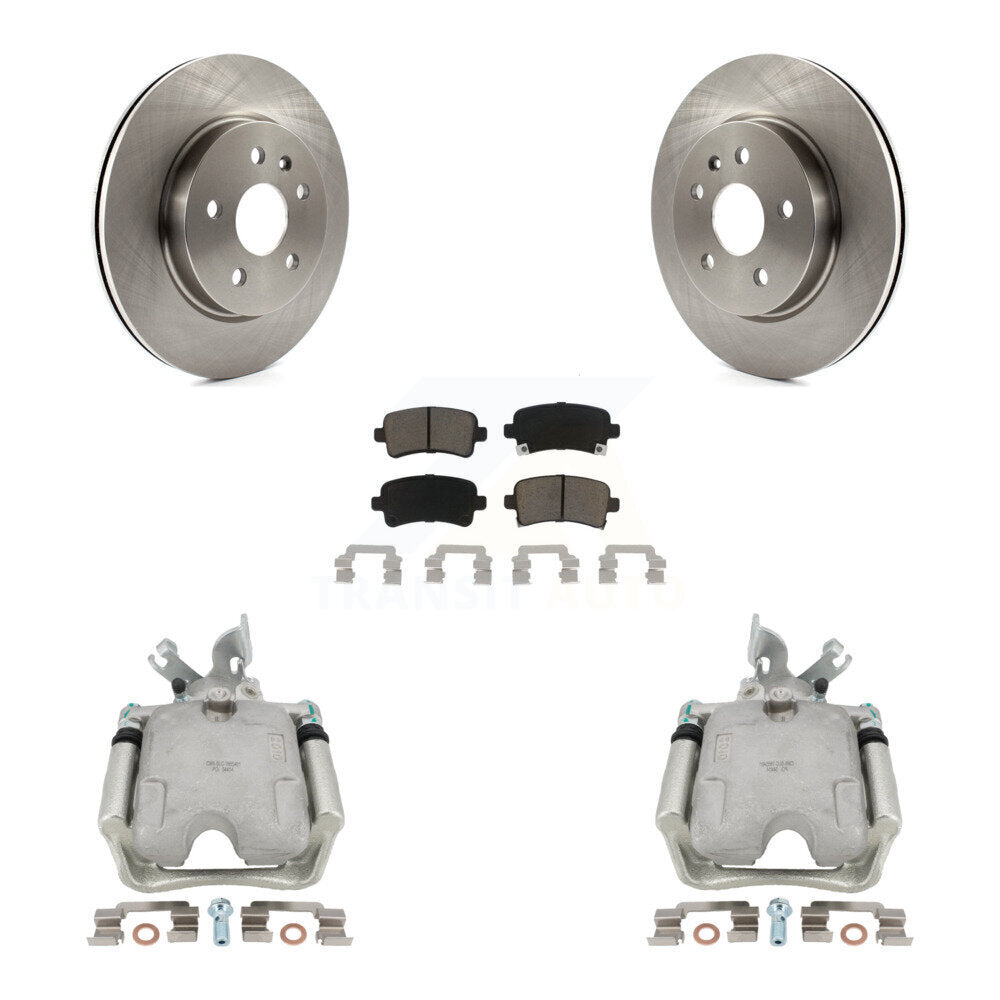 Rear Disc Brake Caliper Rotors And Ceramic Pads Kit For Buick LaCrosse Allure KC8-100472C by Transit Auto