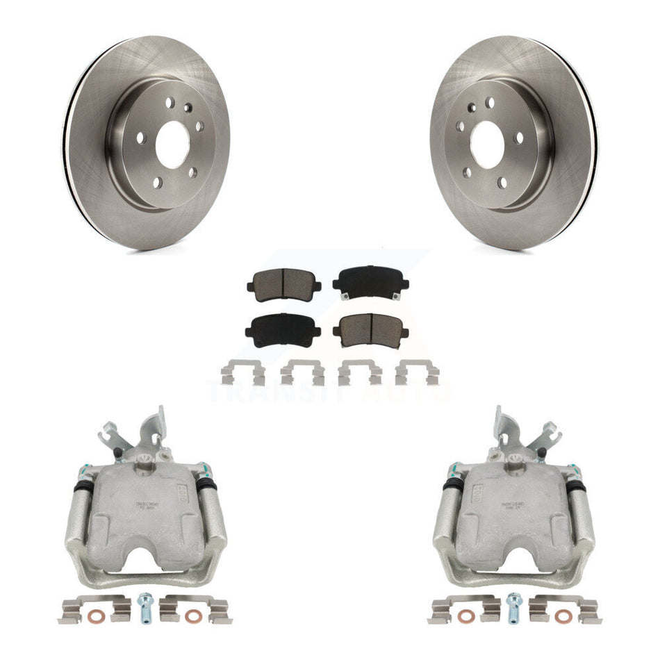 Rear Disc Brake Caliper Rotors And Ceramic Pads Kit For Buick LaCrosse Allure KC8-100472C by Transit Auto