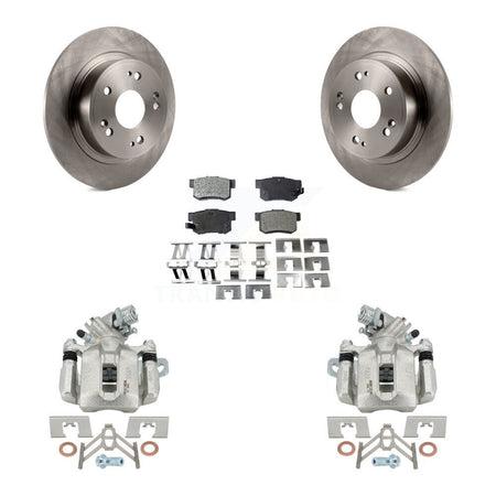 Rear Disc Brake Caliper Rotors And Semi-Metallic Pads Kit For 2016-2018 Acura ILX KC8-100472P