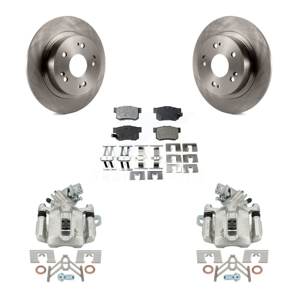 Rear Disc Brake Caliper Rotors And Semi-Metallic Pads Kit For 2016-2018 Acura ILX KC8-100472P
