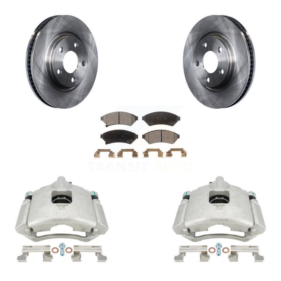 Front Disc Brake Caliper Rotors And Ceramic Pads Kit For Pontiac Grand Prix Buick LaCrosse Chevrolet Uplander Montana Terraza Saturn Relay Allure KC8-100472T