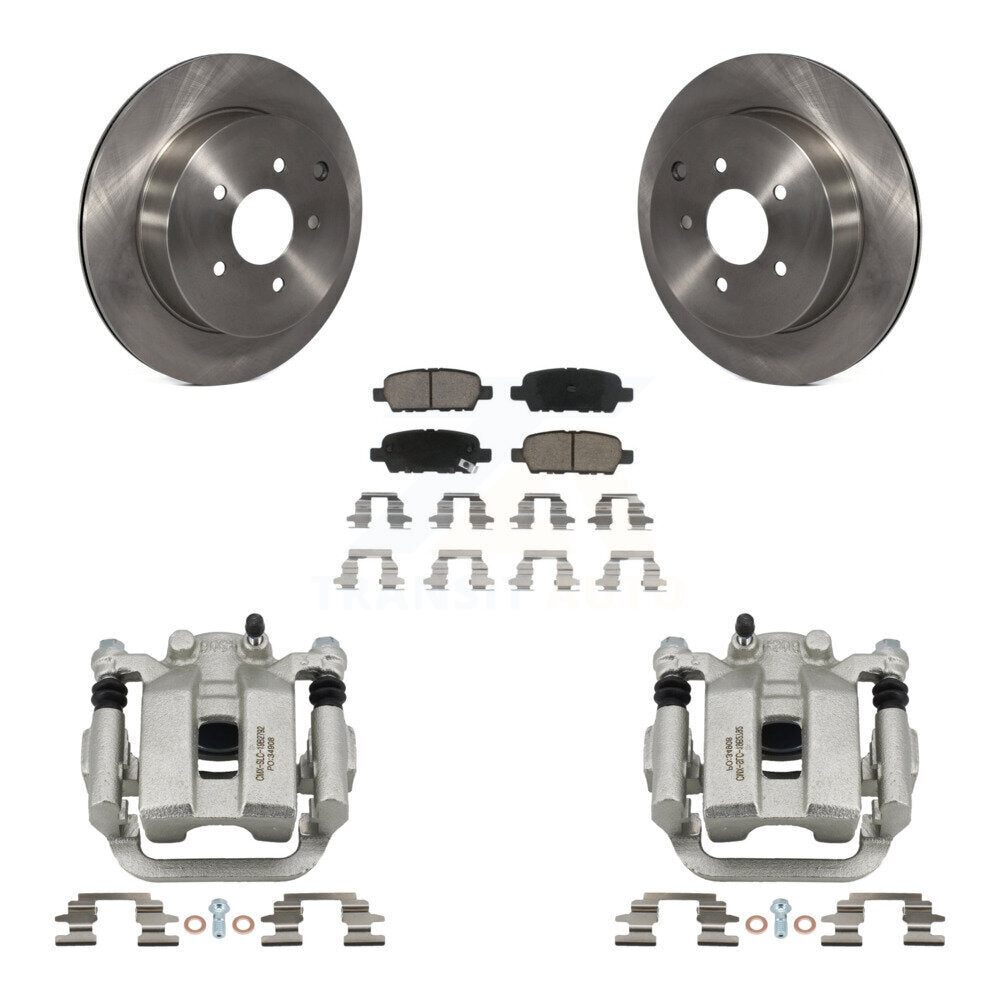 Rear Disc Brake Caliper Rotors And Ceramic Pads Kit For Nissan Murano Quest KC8-100473C