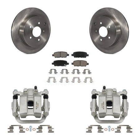 Rear Disc Brake Caliper Rotors And Ceramic Pads Kit For Nissan Murano Quest KC8-100473C