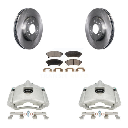 Front Disc Brake Caliper Rotors And Ceramic Pads Kit For Chevrolet Uplander Buick Terraza Pontiac Montana Saturn Relay KC8-100473T by Transit Auto