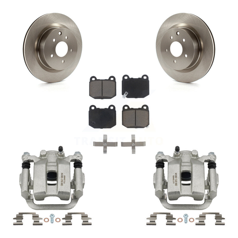 Rear Disc Brake Caliper Rotor & Ceramic Pad Kit For 2003 INFINITI G35 With Brembo Brakes KC8-100475C