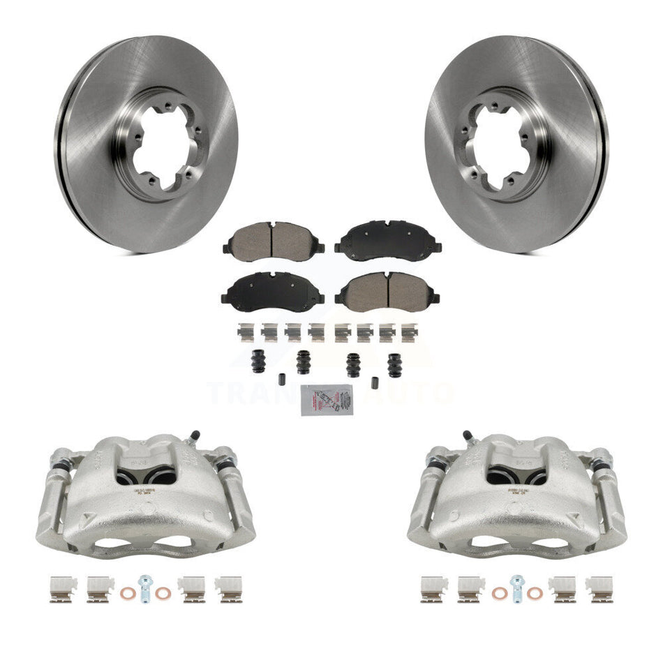 Front Disc Brake Caliper Rotors & Semi-Metallic Pad Kit For Ford Transit-250 Transit-150 KC8-100475N