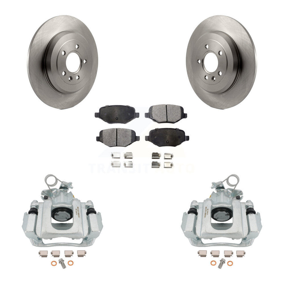 Rear Disc Brake Caliper Rotors And Semi-Metallic Pads Kit For Ford Edge Lincoln MKX KC8-100475P