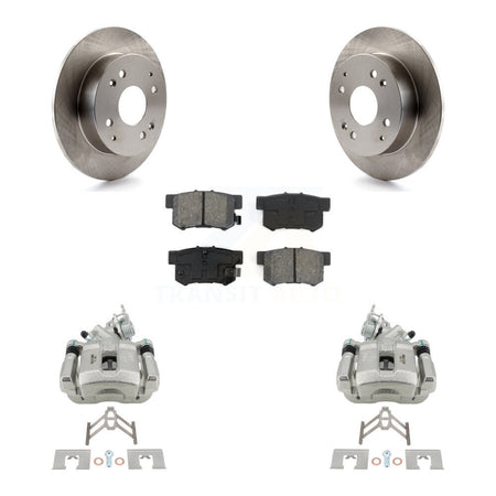 Rear Disc Brake Caliper Rotors And Semi-Metallic Pad Kit For 1998-2002 Honda Accord 2.3L KC8-100475S