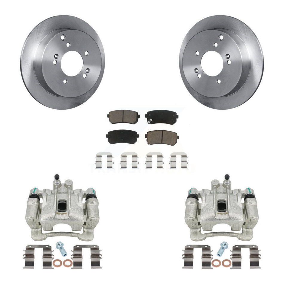 Rear Disc Brake Caliper Rotors And Ceramic Pads Kit For Hyundai Tucson Kia Sportage AWD KC8-100476C